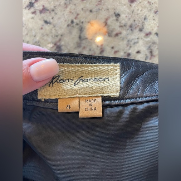 Rem Garson 100% lambskin leather fully lined pants size 4 waist 29” hip 35” - Picture 3 of 10